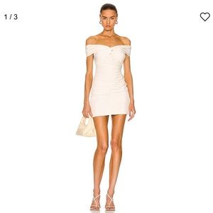 Self Portrait Jersey Off Shoulder Mini Dress